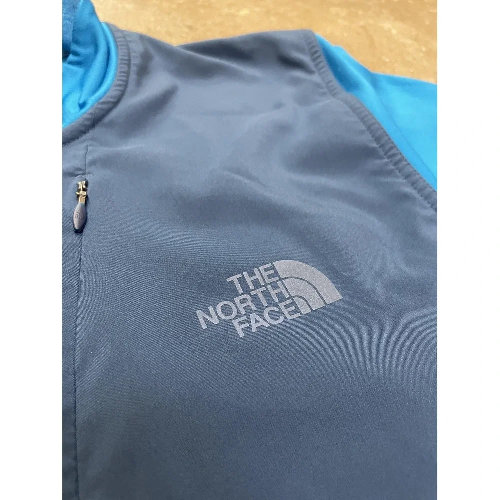 The North Face Shirt Mens Medium‎ Blue 1/4 Zip FlashDry Long Sleeve Hiking Trail